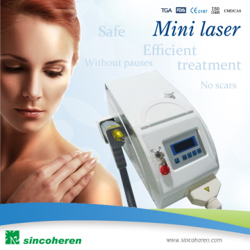 Remoção de tatuagem ND YAG Laser Cuidados com a Pele Beauty Machine Mini Laser